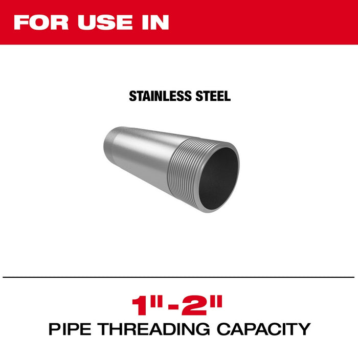 MILWAUKEE 1"-2" HIGH SPEED FOR STAINLESS NPT Universal Pipe Threading Dies