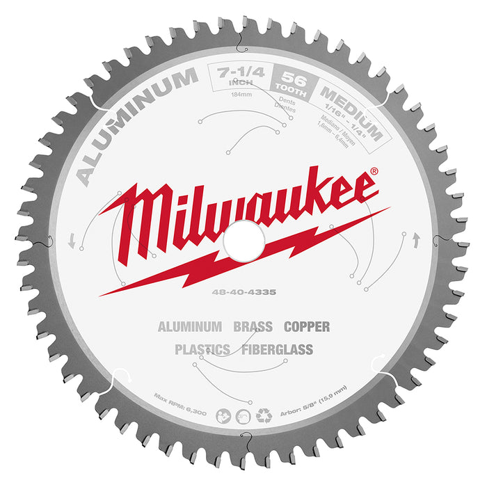 Milwaukee Tools 7-1/4" 56T NON-FERROUS BLADE 48-40-4335