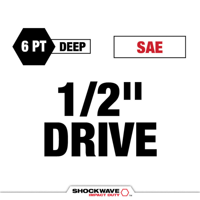 MILWAUKEE SHOCKWAVE IMPACT DUTY™ Dado para rueda con tuerca de seguridad SAE de 7/8" con impulsión de 1/2"