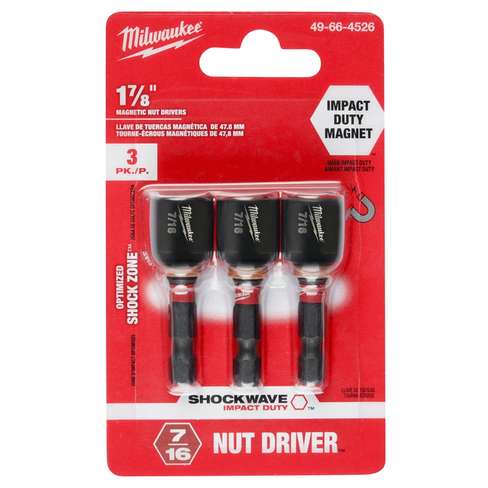 MILWAUKEE SHOCKWAVE IMPACT DUTY™ 1-7/8" Magnetic Nut Drivers