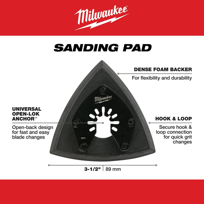 MILWAUKEE Universal Fit OPEN-LOK™ Triangle Sanding Pad