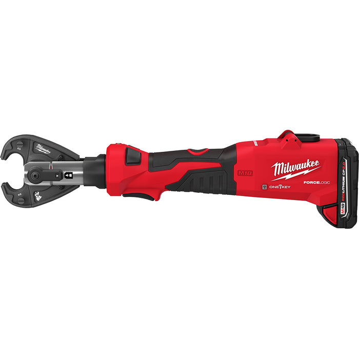 MILWAUKEE M18 FORCE LOGIC 6T Linear Utility Crimper Kit w/ Snub Nose Jaw