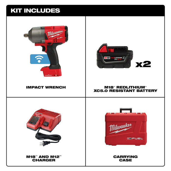 MILWAUKEE M18 FUEL™ w/ ONE-KEY™ High Torque Impact Wrench 1/2" Pin Detent Kit