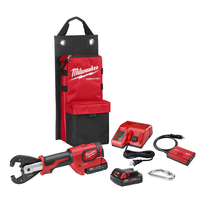 MILWAUKEE M18 FORCE LOGIC 6T Crimper Kit w/ Kearney Grooves
