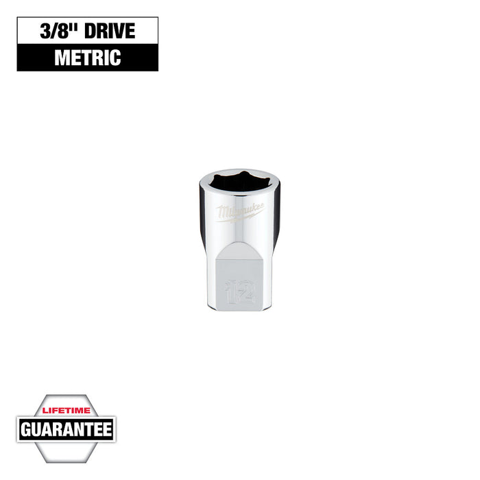 3/8" Drive 12mm Metric 6-Point Socket