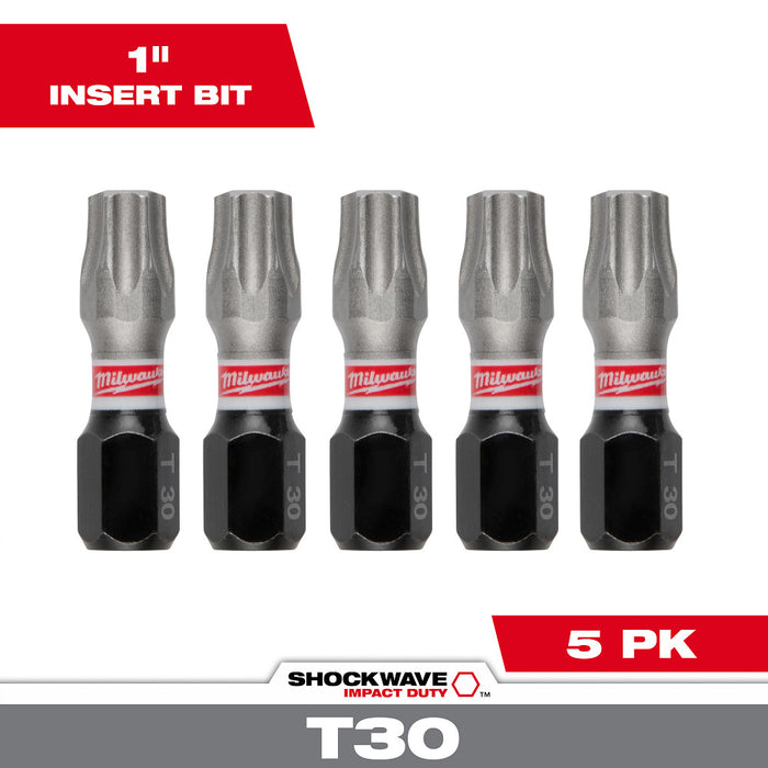 Milwaukee Tools 1" T30 Impact Driver Bit 5 Pack 48-32-4637