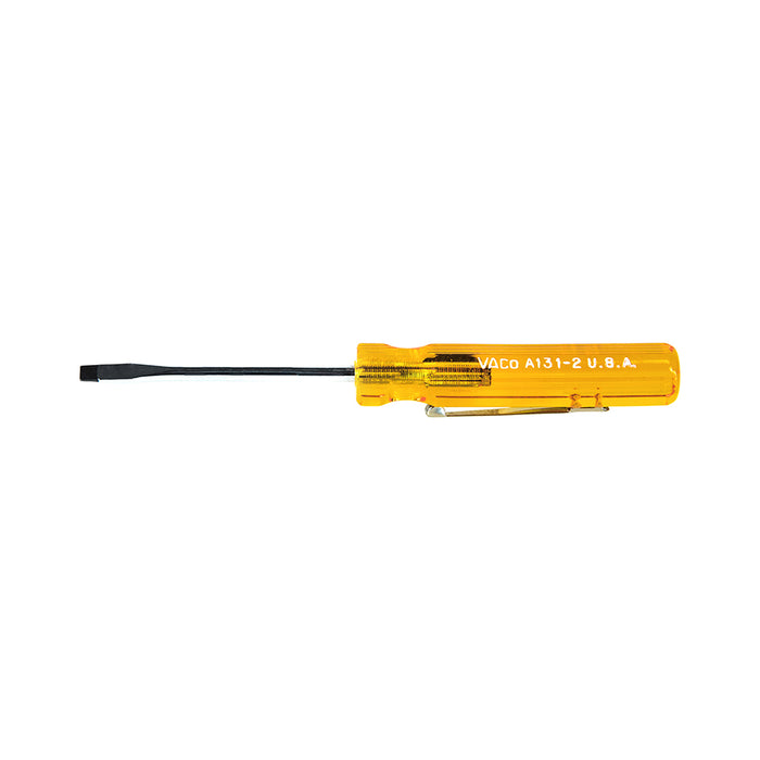 KLEIN TOOLS 1/8" Keystone Pocket Clip Screwdriver, 2" Shank