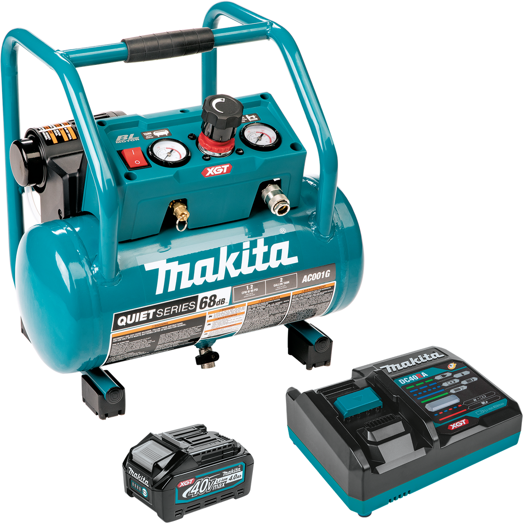 MAKITA 40V MAX XGT® 2 Gallon QUIET SERIES™ Compressor Kit — The