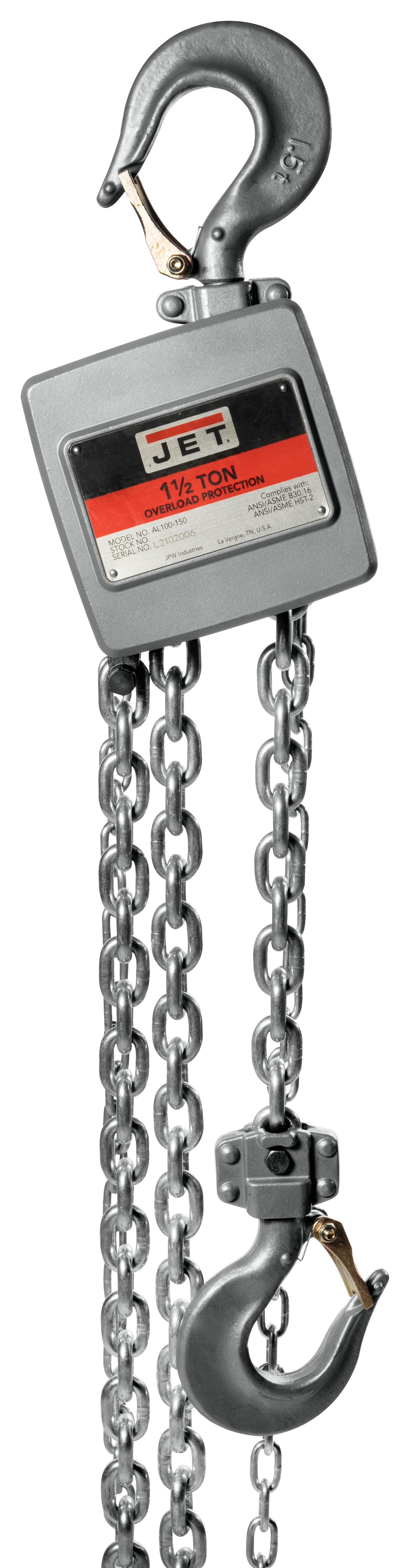 JET 1-1/2-Ton Aluminum Hand Chain Hoist