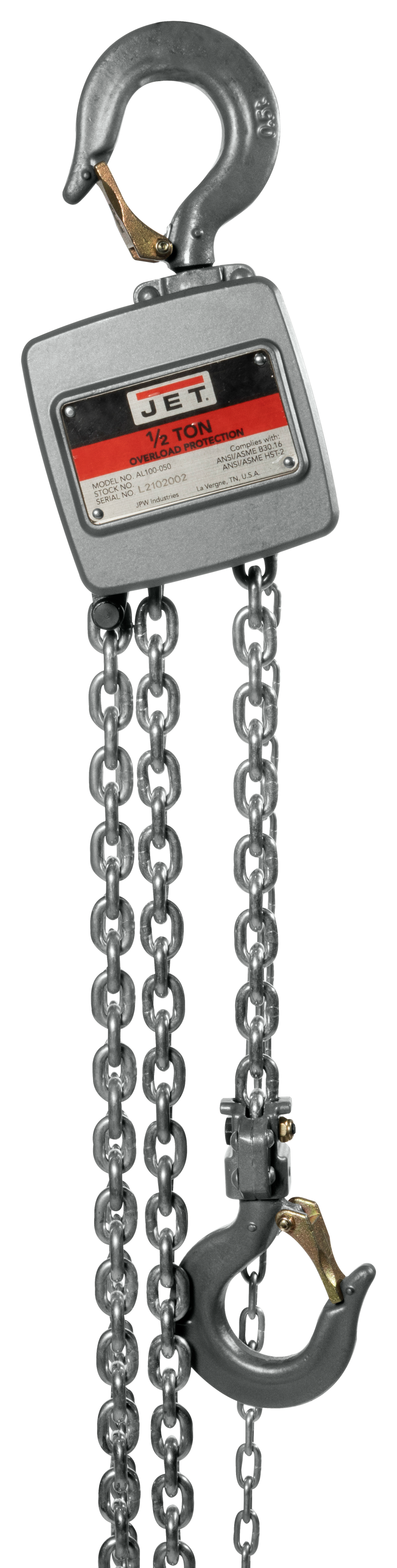 JET 1/2-Ton Aluminum Hand Chain Hoist