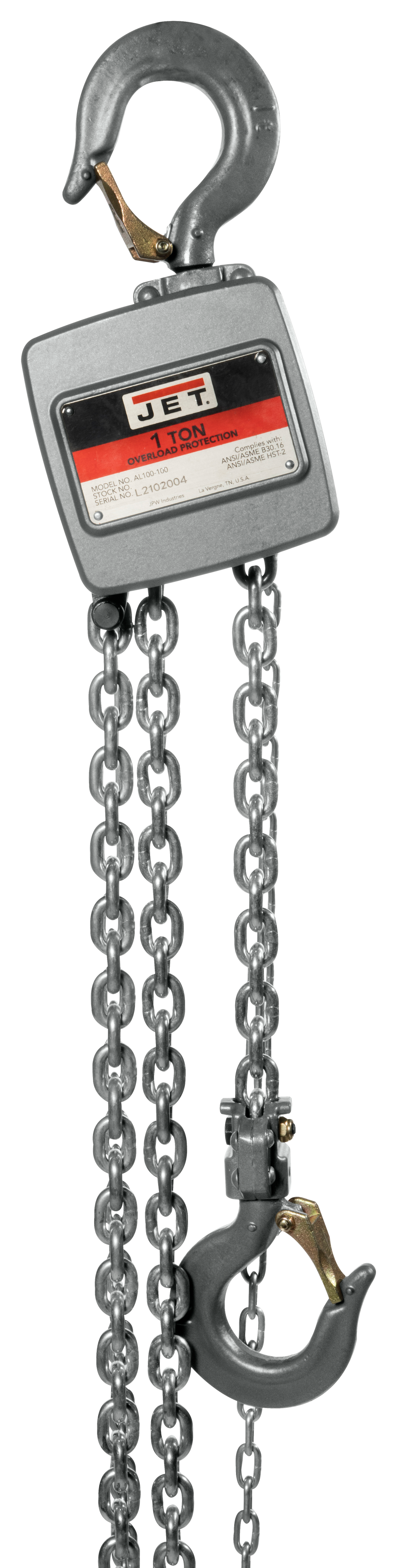 JET 1-Ton Aluminum Hand Chain Hoist