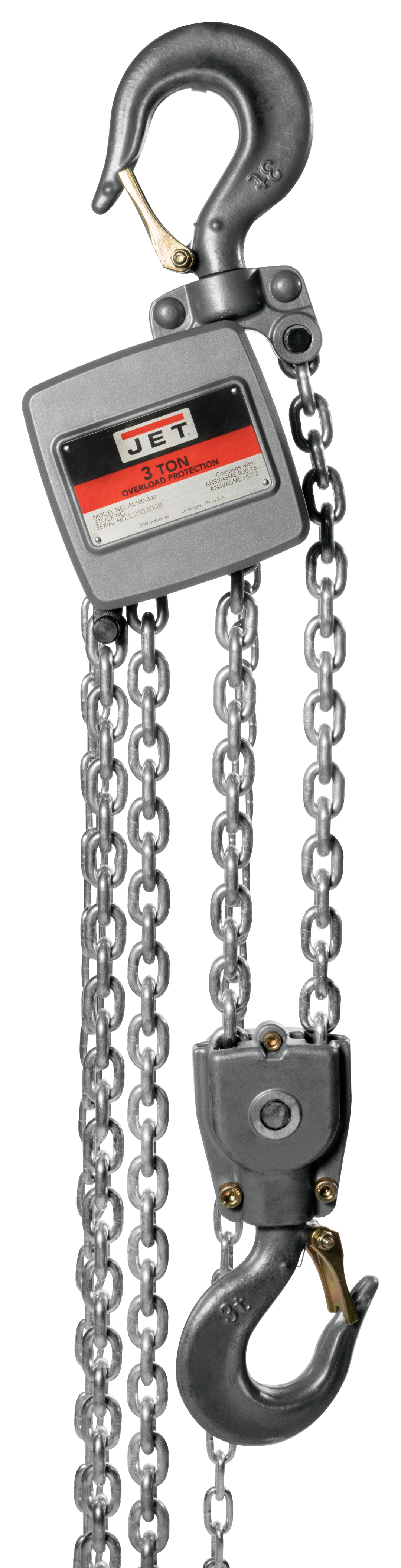 JET 3-Ton Aluminum Hand Chain Hoist