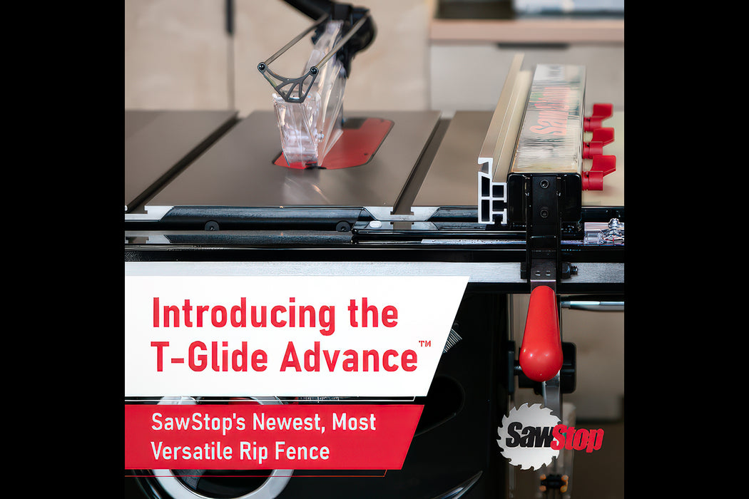 Professional 1.75HP Cabinet Saw with 36” Professional T-Glide Advance Rip Fence, Rails & Extension Table PCS175-ATGP36