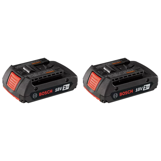 BOSCH 18V Lithium-Ion 2.0 Ah Standard Power Battery (2 PACK)