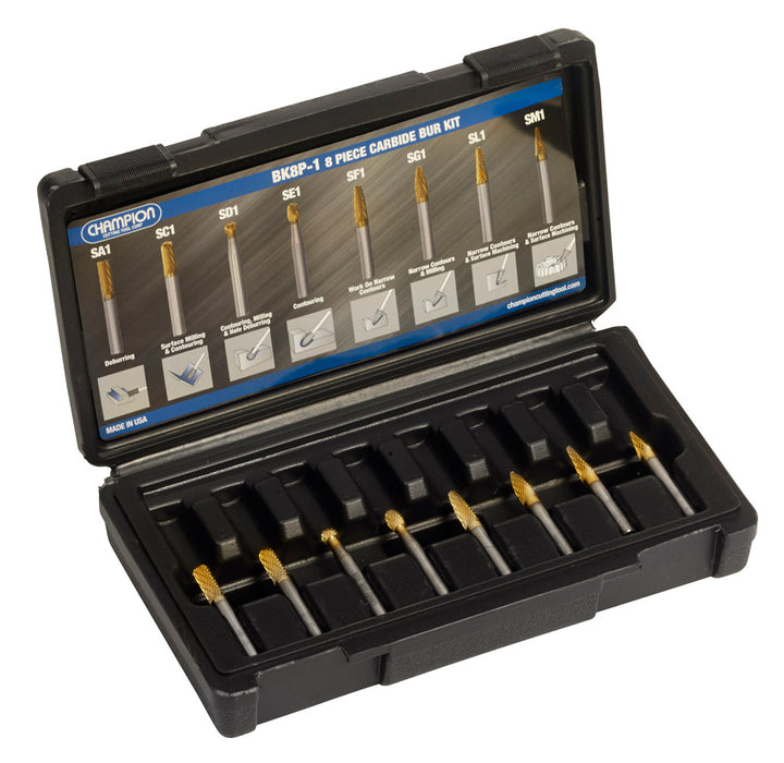 CAMPEÓN 8 PC. Kit de fresa de alto rendimiento