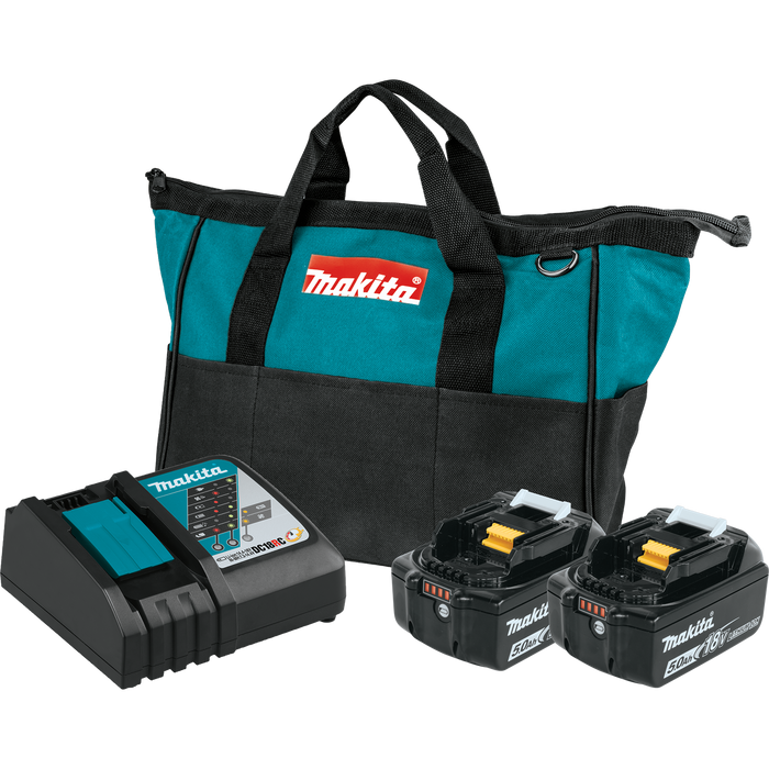 MAKITA 18V LXT® 5.0Ah Battery & Rapid Optimum Charger Starter Pack