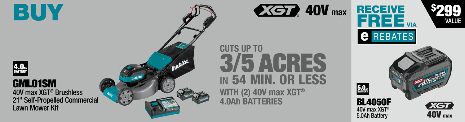 MAKITA Kit de cortacésped comercial autopropulsado 40V MAX XGT® de 21"