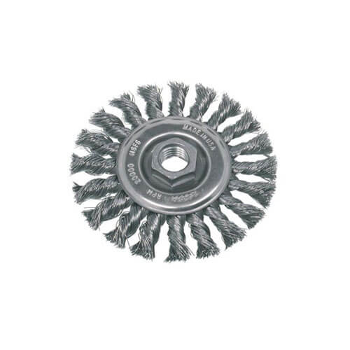 Camel Grinding Wheel 4" Knot Wire Wheel Brush, Carbon Steel, 5/8-11 Arbor
