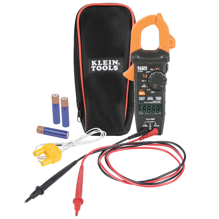 KLEIN TOOLS HVAC Digital Clamp Meter, AC Auto-Ranging 400 Amp