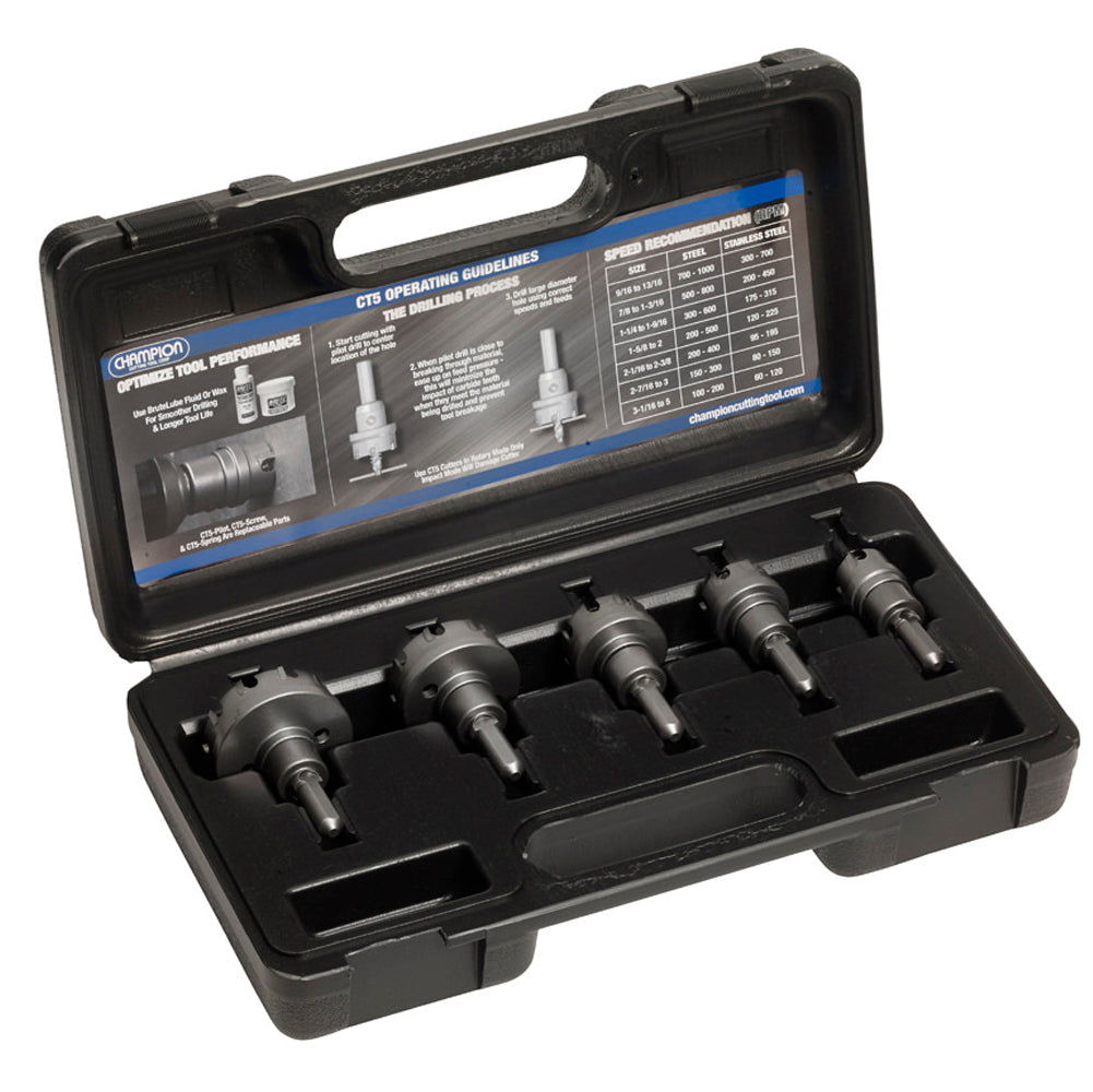 CHAMPION 5 PC. Carbide Tipped Hole Cutter Set — The Power Tool Store