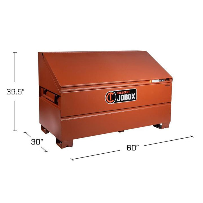 Crescent JOBOX 1-680990 Site-Vault Slope Lid Chest, 32.7 cu ft, 60 in W x 30 in D x 39-1/2 in H, Steel, Brown, w/ Lift-N-Stow Shelf