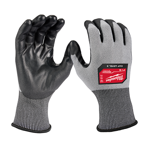 MILWAUKEE Cut Level 3 High-Dexterity Polyurethane Dipped Gloves