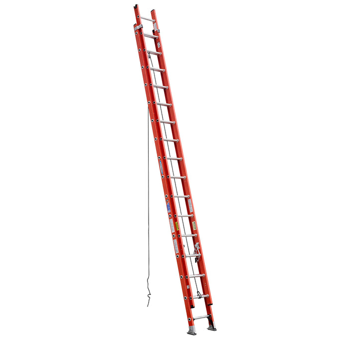 Werner D6232-2 Fiberglass D-Rung Extension Ladder, 32 ft, 2-Section, Type IA, 300 lb Duty Rating, D6200-2 Series