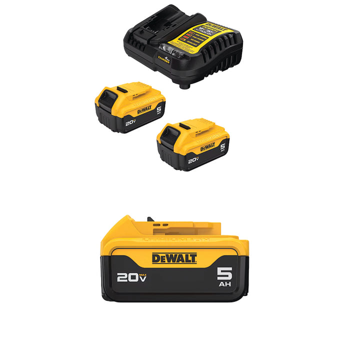 DEWALT 20V MAX* 5Ah Battery Kit & FREE 20V MAX* 5Ah Battery