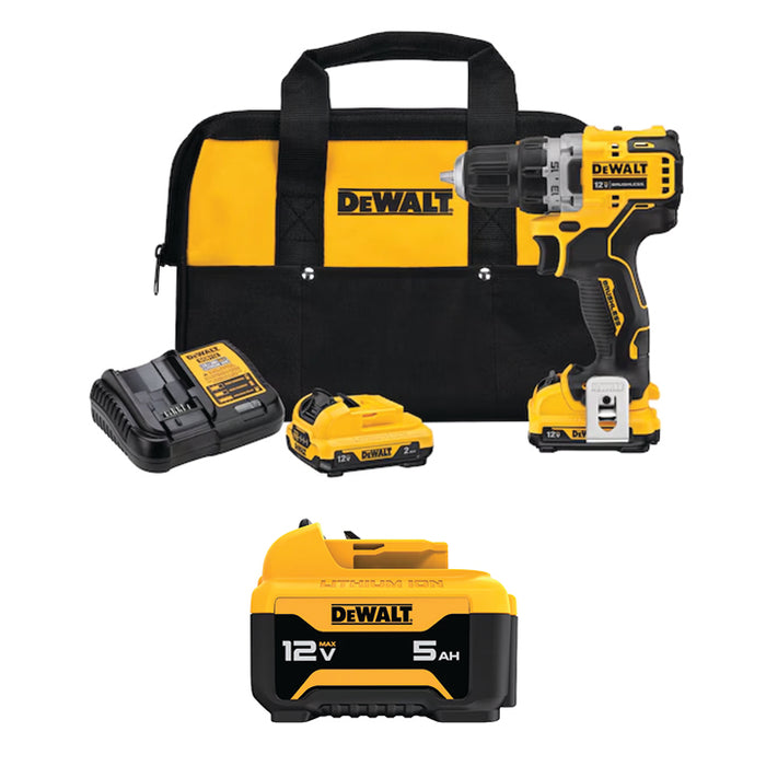 DEWALT 12V MAX* XTREME™ 3/8" Drill/Driver Kit & FREE 12V MAX* 5Ah Battery