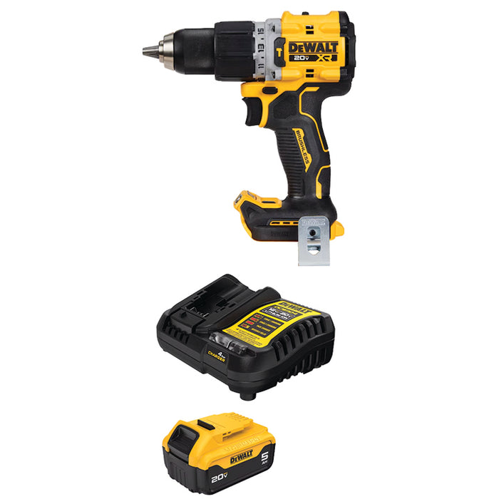 DEWALT 20V MAX* XR® 1/2" Hammer Drill/Driver & FREE 20V MAX* 5Ah Battery & Charger Kit