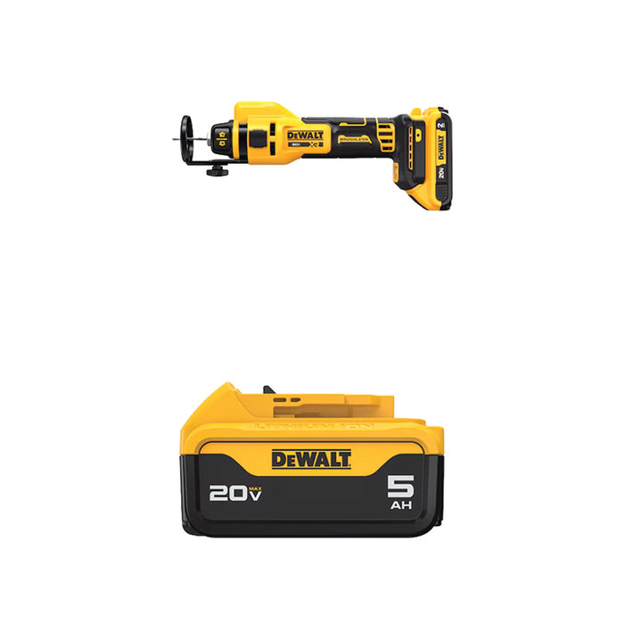 DEWALT 20V MAX* XR® Drywall Cut-Out Tool Kit & FREE 20V MAX* 5Ah Battery