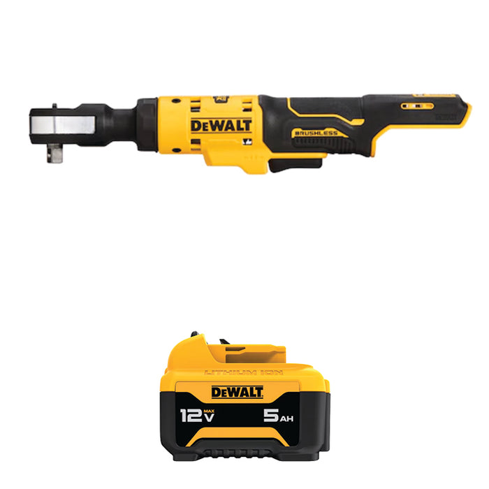 DEWALT 12V MAX* XTREME™ 3/8" Ratchet & FREE 12V MAX* 5Ah Battery