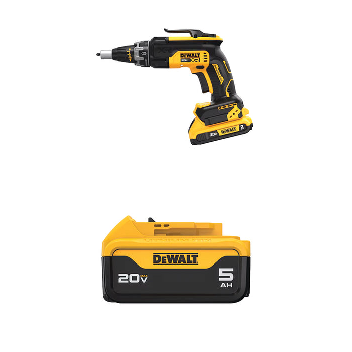 DEWALT 20V MAX* XR® Drywall Screw Gun Kit & FREE 20V MAX* 5Ah Battery