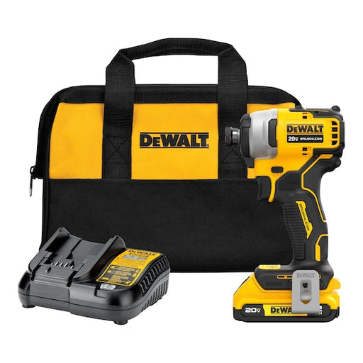 DEWALT ATOMIC 20V MAX* Brushless Cordless 1/4 in. Compact Impact Driver Kit
