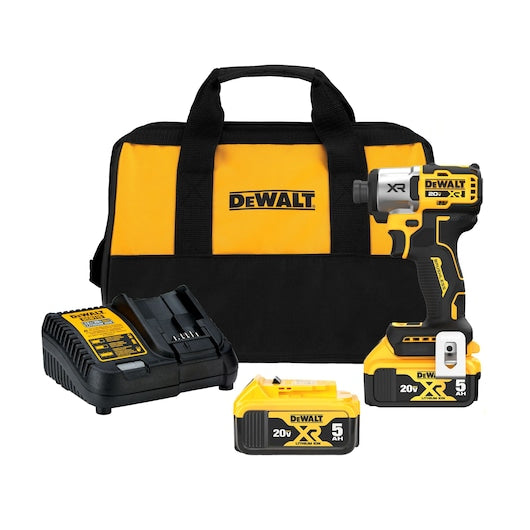 Kit de destornillador de impacto DEWALT 20V MAX* XR® de 3 velocidades y 1/4"