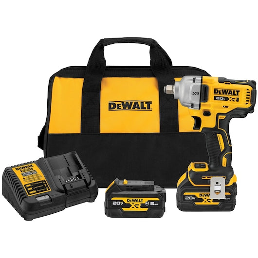 DEWALT 20V MAX* XR® 1/2" Mid-Range Impact Wrench w/ Hog Ring Anvil Kit