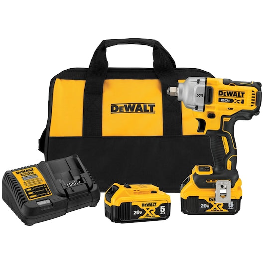 DEWALT 20V MAX* XR® 1/2" Mid-Range Impact Wrench w/ Hog Ring Anvil Kit