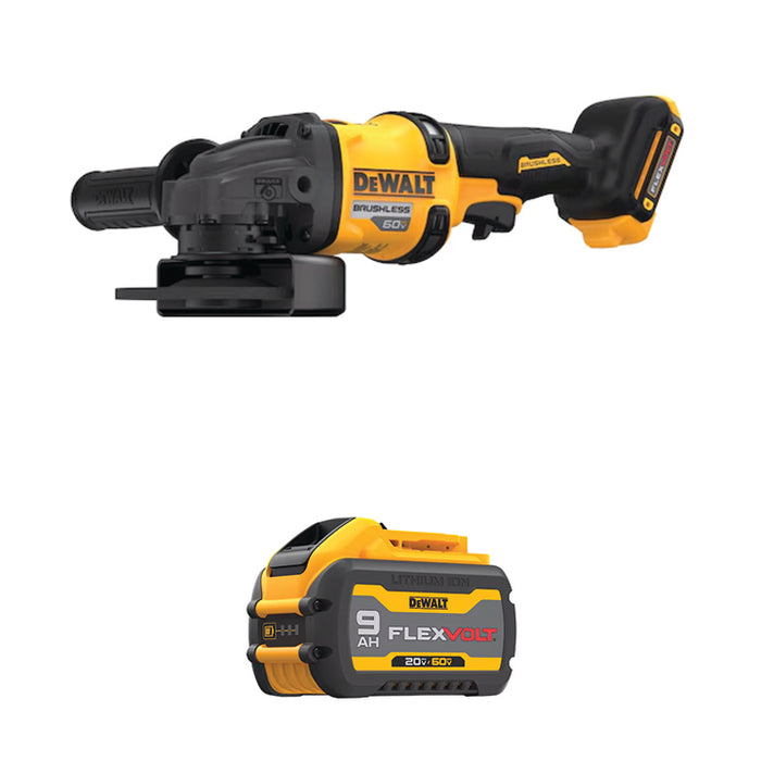 DEWALT 60V MAX* 4-1/2" - 6" Grinder & FREE 20V MAX* / 60V MAX* FLEXVOLT® 9Ah Battery