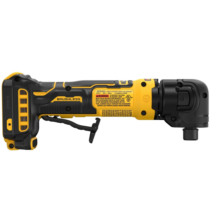 DEWALT ATOMIC 20V MAX* Brushless Cordless 1/4 in. Right Angle Die Grinder (Tool Only) - DCG422B