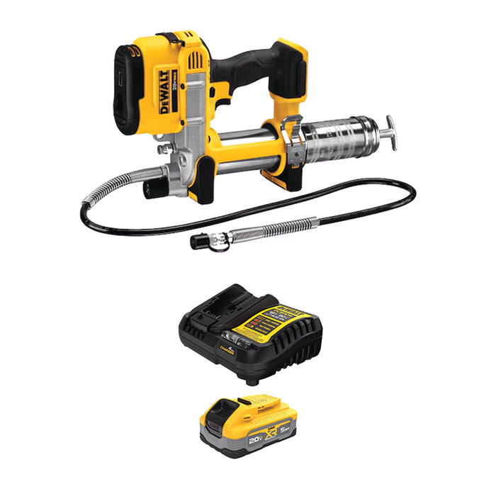 DEWALT 20V MAX* Grease Gun & 20V MAX* XR® POWERSTACK™ 5Ah Battery Kit