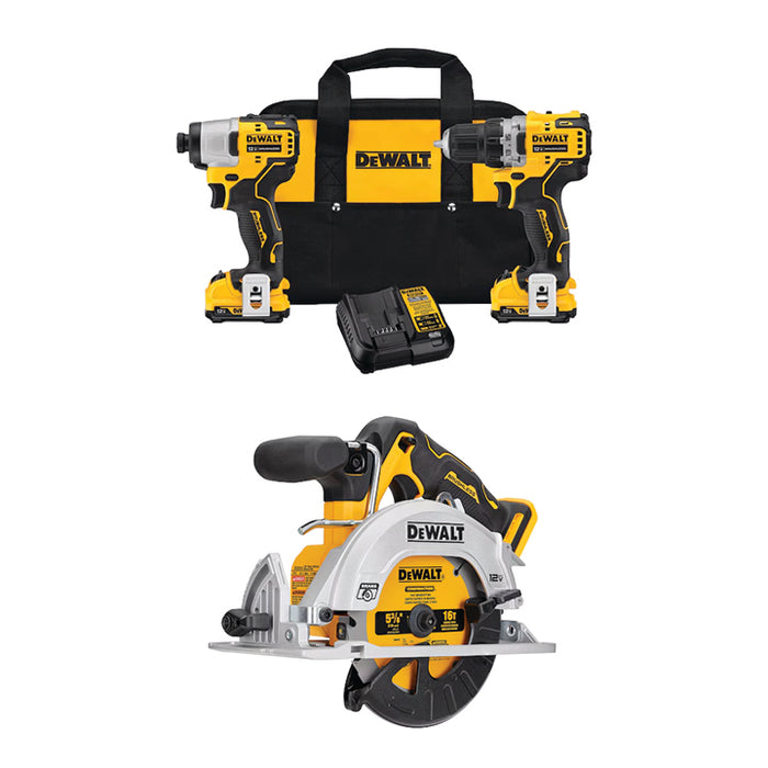 DEWALT 12V MAX* XTREME™ 2-Tool Combo Kit & FREE 12V MAX* XTREME™ 5-3/8" Circular Saw