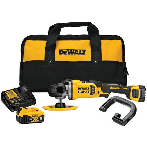 DEWALT 20V MAX XR 5-inch Cordless Random Orbit Polisher Kit DCM848P2