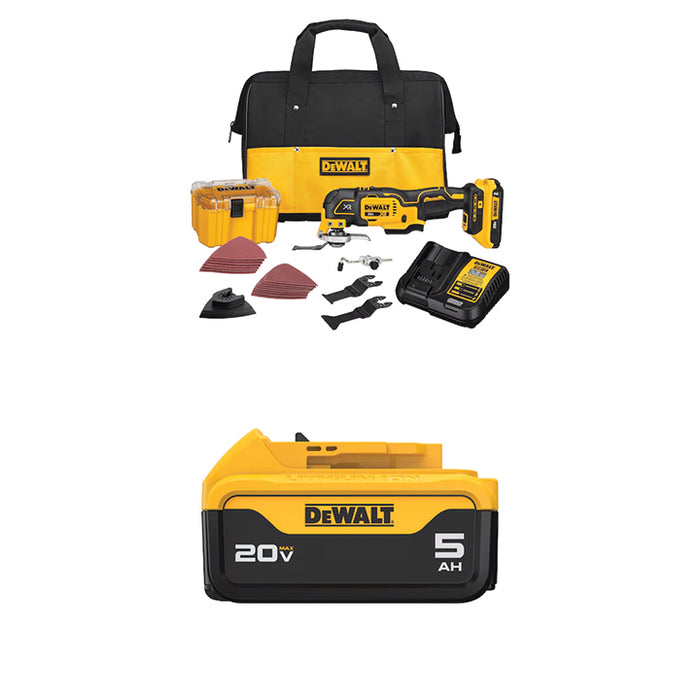 DEWALT 20V MAX* XR® 3-Speed Oscillating Multi-Tool Kit & FREE 20V MAX* 5Ah Battery