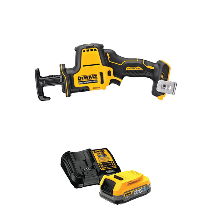 DEWALT 20V MAX* ATOMIC™ One-Handed Reciprocating Saw & FREE 20V MAX* XR POWERSTACK™ Compact Battery Kit