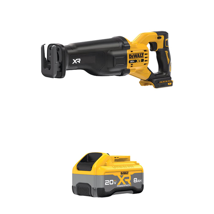 DEWALT 20V MAX* XR® Reciprocating Saw & FREE 20V MAX* XR POWERPACK™ 8 Ah Battery