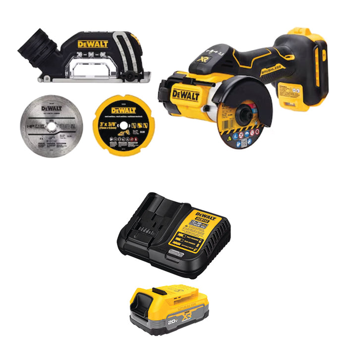 DEWALT 20V MAX* XR® 3" Cut-Off Tool & FREE 20V MAX* XR® POWERSTACK™ Compact Battery Kit