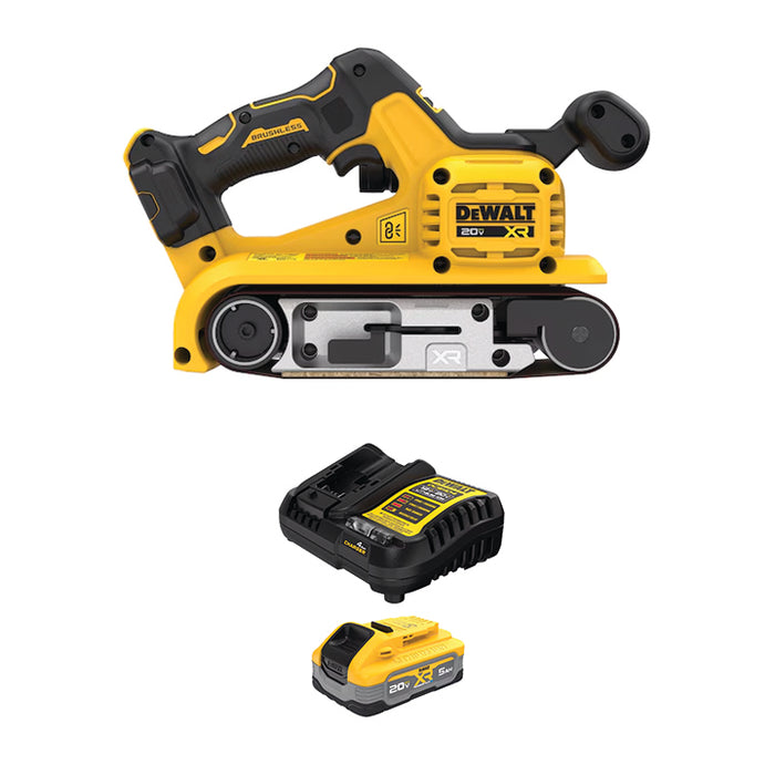 DEWALT 20V MAX* XR® 3” X 21” Belt Sander & 20V MAX* XR® POWERSTACK™ 5Ah Battery Kit