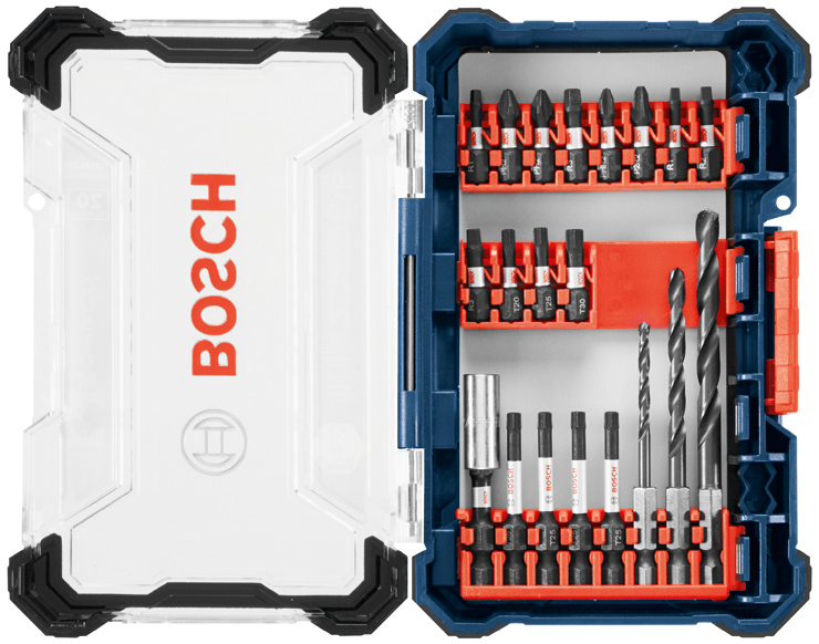 BOSCH 20 PC. IMPACT TOUGH™ Drill Drive Custom Case System Set
