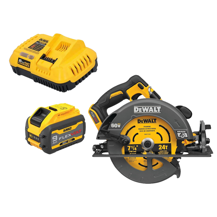 DEWALT DCB609C+DCS578B 60V MAX* Brushless Cordless 7-1/4 in. Circular Saw FREE Q4