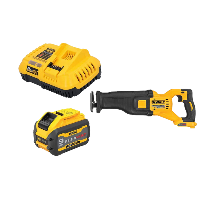 DEWALT DCB609C+DCS389B FREE Flexvolt 60V Max Brushless Cordless Reciprocating Saw (Tool Only) Q4